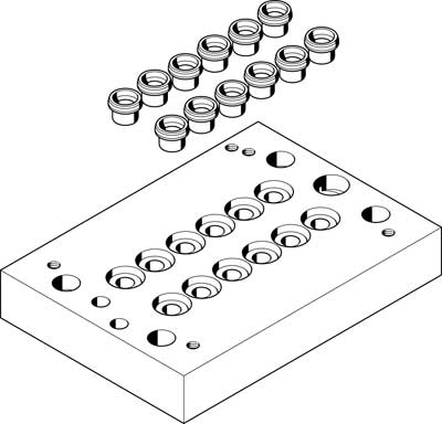 Многоканальная пневматическая плита Festo CPV18-VI-P6-1/4