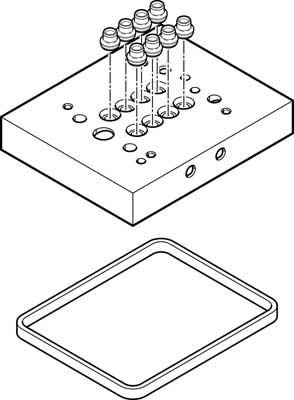 Многоканальная пневматическая плита Festo CPV10-VI-P4-1/8-C