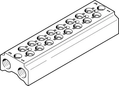 Плита для блочного монтажа Festo CPE14-3/2-PRS-3/8-8