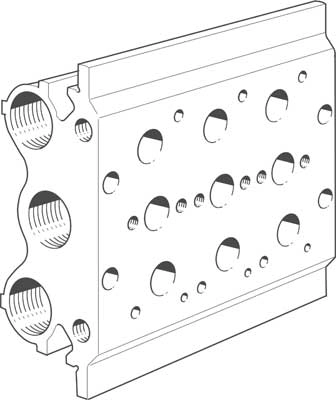 Плита для блочного монтажа Festo PRS-1/8-3-BB