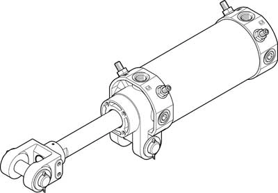 Пневмоцилиндр на шарнирах Festo DW-80-150-Y-AB-G