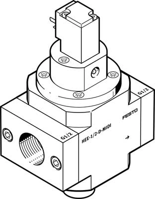 Распределитель плавного пуска Festo HEE-1/8-D-MINI-110-NPT