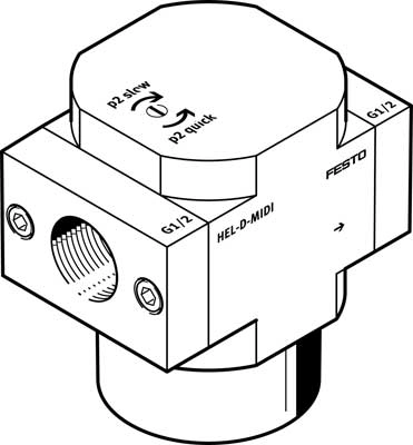 Распределитель плавного пуска Festo HEL-1/8-D-MINI-NPT