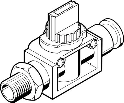 Отсечной клапан Festo HE-3A-3/8-QS-5/16-U