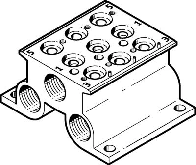 Плита для блочного монтажа Festo CPE18-PRS-3/8-3-NPT