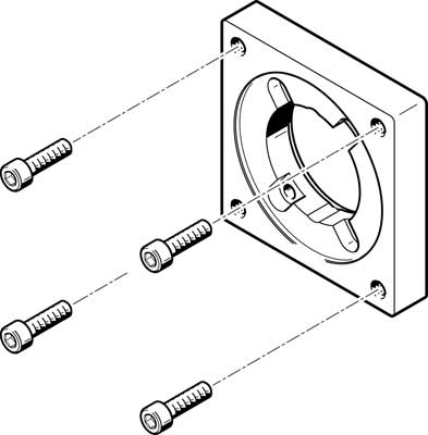 Фланец электродвигателя Festo EAMF-A-38A-57A