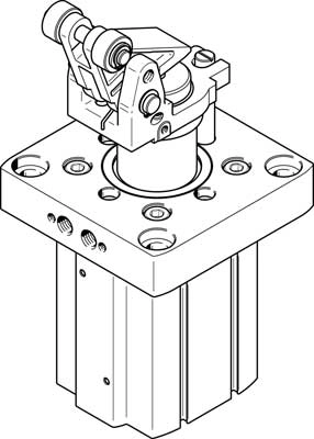 Стопорный пневмоцилиндр Festo DFST-80-40-Y4-A