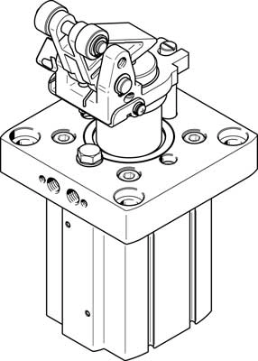 Стопорный пневмоцилиндр Festo DFST-80-40-DL-Y4-A