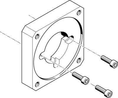 Фланец электродвигателя Festo EAMF-A-64A/C/D-100A