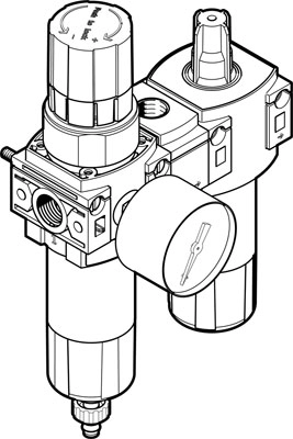 Блок подготовки воздуха, комбинация Festo FRC-1/4-DB-7-MINI-KA-MPA