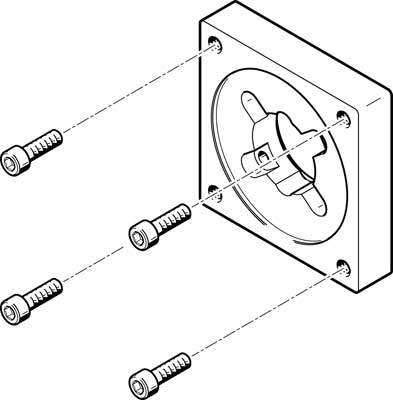 Фланец электродвигателя Festo EAMF-A-38A-87A