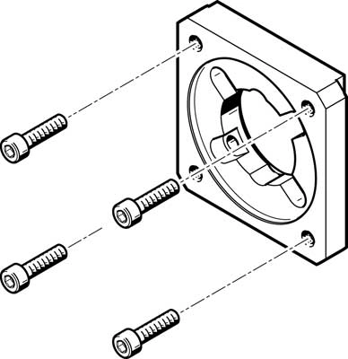 Фланец электродвигателя Festo EAMF-A-38A-70A