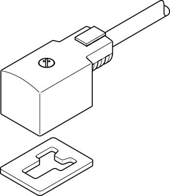 KMV-1-24DC-2,5-LED Штекерная розетка с кабелем Festo