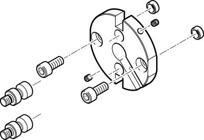 Адаптерная плита для стандартного углового захвата Festo HAPG-SD2-9