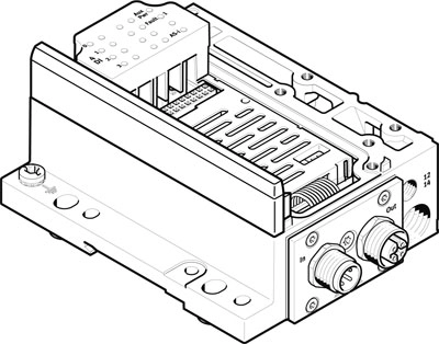 Электрический интерфейс Festo VMPA-ASI-EPL-EU-8E8A-CE