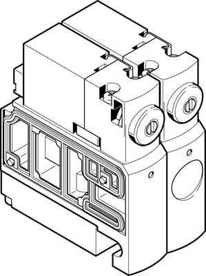 Распределитель с электроуправлением Festo CPVSC1-M1H-J-P-QA