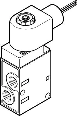 Распределитель с электроуправлением Festo MFH-3-1/8-24-EX