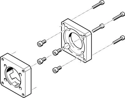 Фланец электродвигателя Festo EAMF-A-38A-60G/H