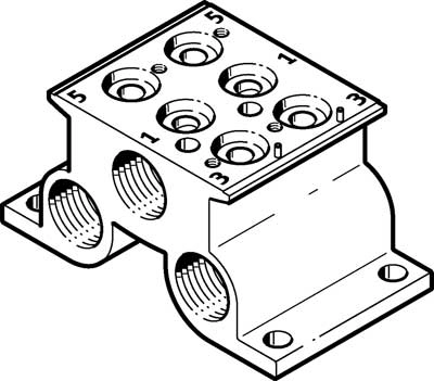 Плита для блочного монтажа Festo CPE14-PRS-3/8-2