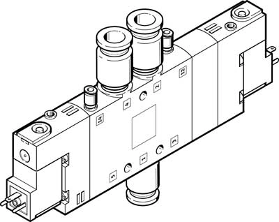 Распределитель с электроуправлением Festo CPE18-M3H-5/3BS-QS-10