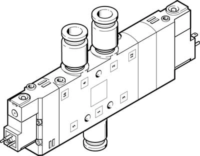 Распределитель с электроуправлением Festo CPE24-M2H-5/3B-QS-10