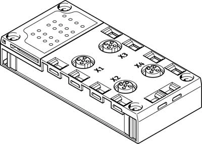 Плита для блочного монтажа Festo CPX-AB-4-M12X2-5POL-R