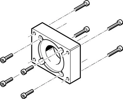 Фланец электродвигателя Festo EAMF-A-38B-42A