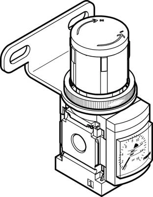 Регулятор давления Festo MS4-LR-1/8-D6-WR