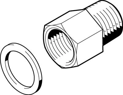 Ниппель резьбовой Festo AD-1/8NPT-G1/8-I