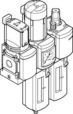 Блок подготовки воздуха, комбинация Festo MSB4-1/4:C3J1M1-WP