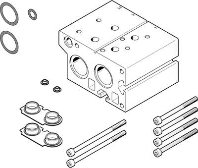 Плита для блочного монтажа Festo VABM-B10-30EEE-G34-2-P3