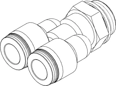 Тройник цанговый с резьбой Festo QSY-1/2-10