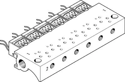 Плита для блочного монтажа Festo MHA1-P4-2-M3-PI