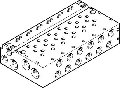 Коллектор Festo VABM-L1-10AW-M7-6