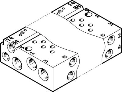 Коллектор Festo VABM-L1-10AW-M7-4