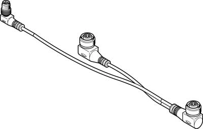 Соединительный кабель Festo NEDV-L2R1-V7-M12W3-K-0.1L1-N-M8W4-0.2R1