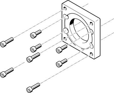 Фланец электродвигателя Festo EAMF-A-62B-87A