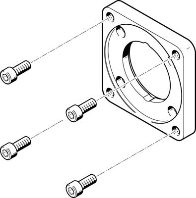 Фланец электродвигателя Festo EAMF-A-62A-100A