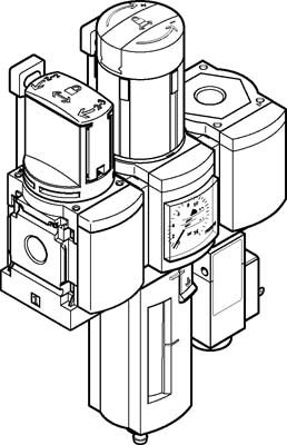 Блок подготовки воздуха, комбинация Festo MSB4-1/4:C3J1F3-WP