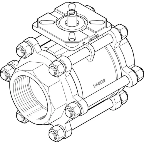 Шаровой кран Festo VZBA-3″-GG-63-T-22-F0710-V4V4T Ру63 Ду80 (PN63 DN80)