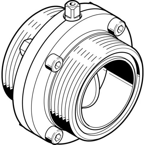 Поворотный затвор пищевой Festo VZFB-SZ-21/2&amp,rdquo,-TT-V2V2E