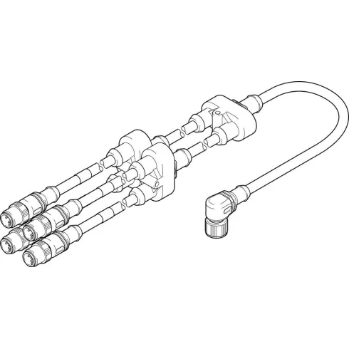 Переходник Festo NEFV-V12-M12W8-0.6-M12QG5