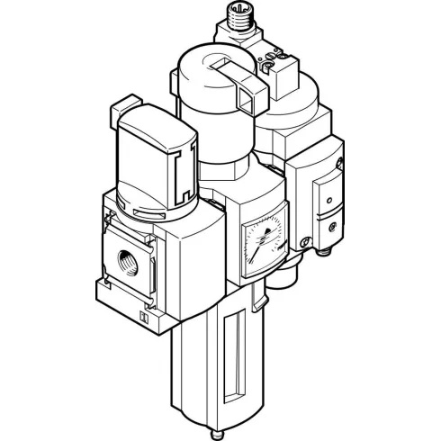 Блок подготовки воздуха, комбинация Festo MSB6-1/2:C3:J120:D14-WP