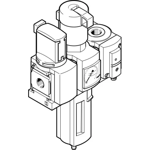 Блок подготовки воздуха, комбинация Festo MSB6-1/2:C3:J120:F12-WP