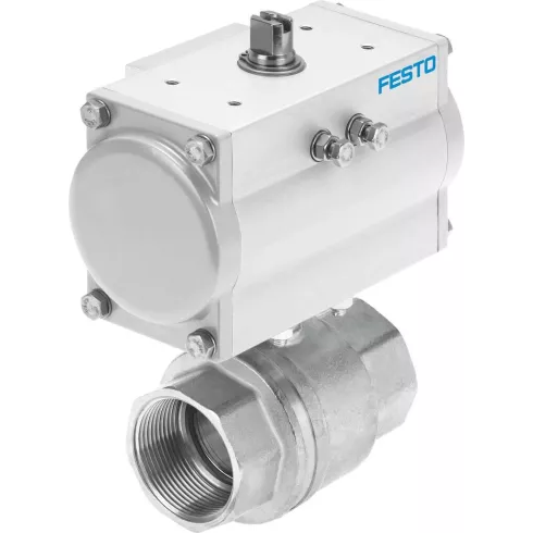 Шаровой кран с приводом Festo VZBM-A-3/8″-RP-40-D-2-B2-PA10 Ру40 Ду10 (PN40 DN10)