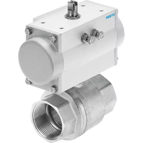 Шаровой кран с приводом Festo VZBM-A-2″-RP-25-D-2-B2-PB80 Ру25 Ду50 (PN25 DN50)