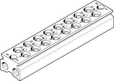 Плита для блочного монтажа Festo CPE18-3/2-PRS-3/8-8