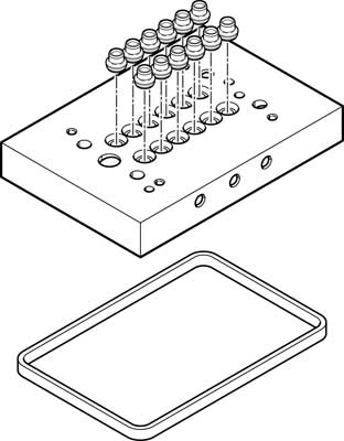 Многоканальная пневматическая плита Festo CPV10-VI-P6-1/8-C