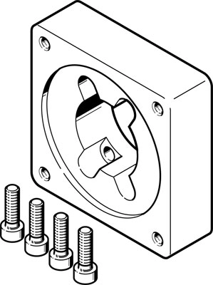 Фланец электродвигателя Festo EAMF-A-38D-87A